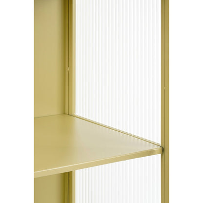 Clifton Opbergkast met Deuren - Beige, Metaal L38x 35xH90 |woon-meubel.nl