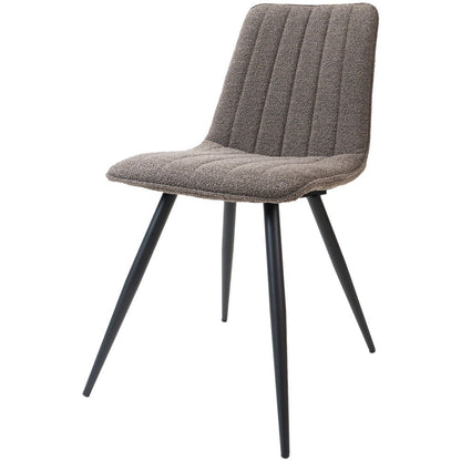 Eetkamerstoel Joppe Brown bouclé |woon-meubel.nl