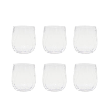 Luxe Golf Waterglazen  – Set van 6 – Transparant Glas |woon-meubel.nl