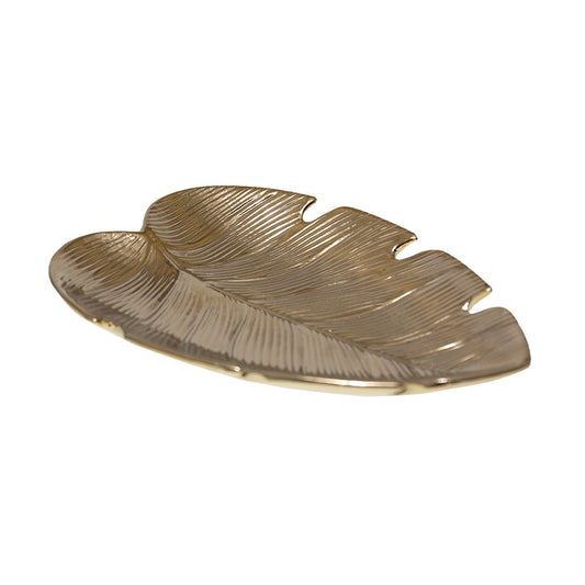 Aulica Golden Cup Tropical Sheet – Gouden Ovale Schaal |woon-meubel.nl