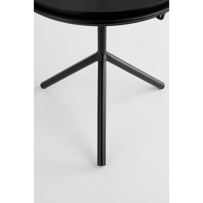 Aston Bijzettafel met Afneembaar Dienblad - H40 x Ø31 cm, Zwart|woon-meubel.nl