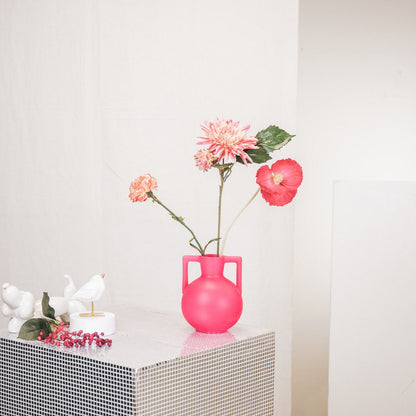 Vase - Kettlebell - Céramique - Rose Fluo