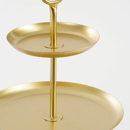Rama Etagere 3 Laags - L38xB38xH55cm - Metaal - Goud |woon-meubel.nl