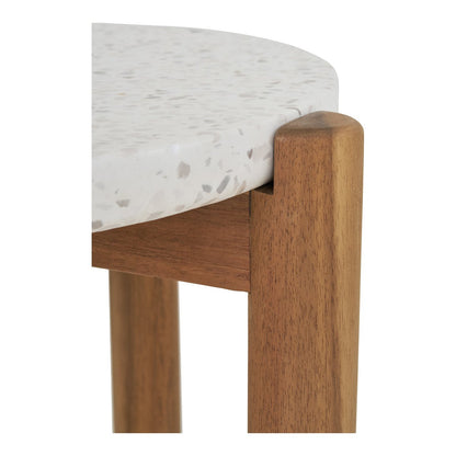 Terracina Bijzettafel – Natuurlijke Elegantie met Terrazzo Top