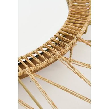 Ludy Wandspiegel - H5 x Ø70 cm - Jute - Lichtbruin |woon-meubel.nl