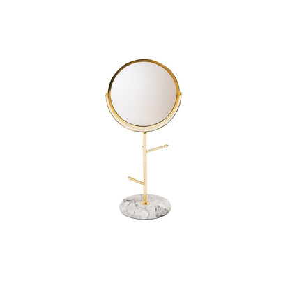 Miroir - Miroir de maquillage - Métal/Marbre - Doré -17,5x12x37cm