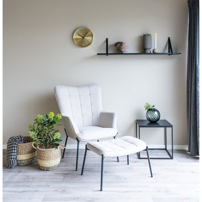 mooie gouden wandklok, aluminium, goud |woon-meubel.nl