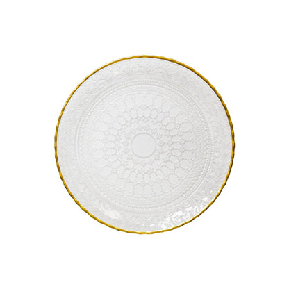 Set van 4 Luxe Borden Goldline – 28x28 cm – met Gouden Rand |woon-meubel.nl
