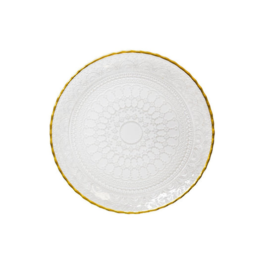 Set van 4 Luxe Borden Goldline – 28x28 cm – met Gouden Rand |woon-meubel.nl