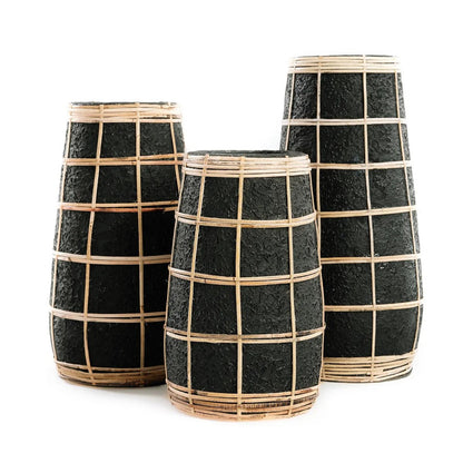 The Cutie Vaas - Zwart Naturel - L | woon-meubel.nl|