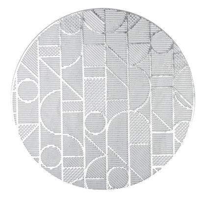Zilveren Geometrisch Placemat – 38 cm | woon-meubel.nl
