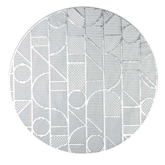 Zilveren Geometrisch Placemat – 38 cm | woon-meubel.nl