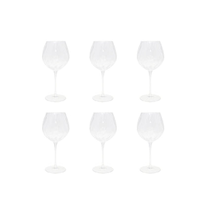 Wijnglazen – Set van 6 Golf – Transparant - Elegant Stijlvol | woon-meubel.nl