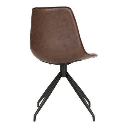 Monaco Dining Chair with Knob - Brown - Set of 2