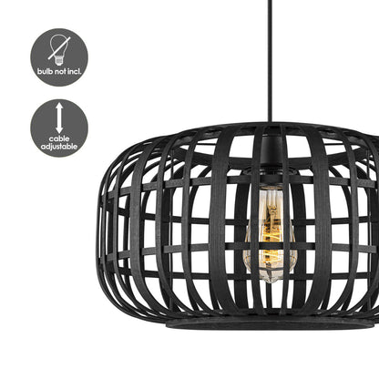 Boheemse Hanglamp Bamboe Lampenkap 40 x 126 cm|woon-meubel.nl
