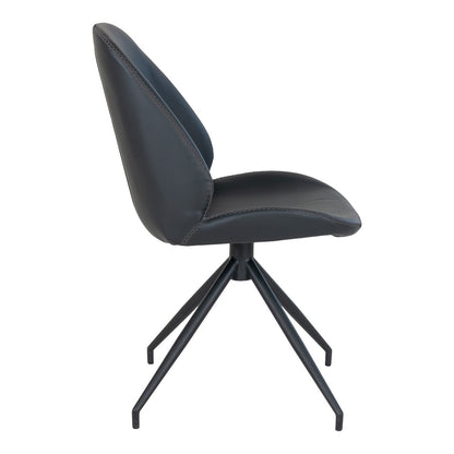 Chaise de salle à manger Monte Carlo - Noir - lot de 2