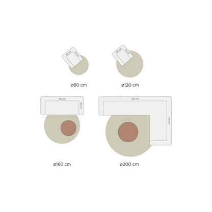 Vloerkleed Velluto Beige – Rond ø160 cm | woon-meubel.nl