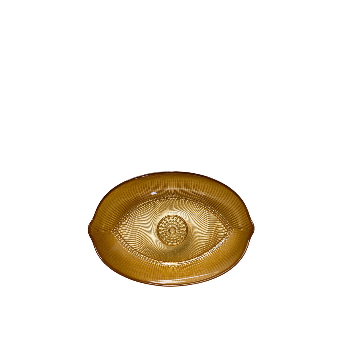 Aulica Ovale Schaal Golden Eye – Luxe Glazen Schaal met Gouden Accent |woon-meubel.nl