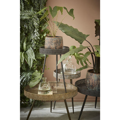 Table basse Lagoon - H46 x Ø70 cm - Métal - Bronze