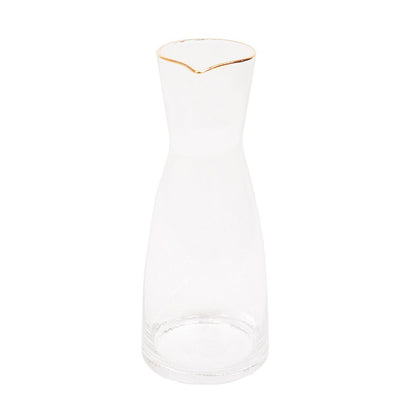 Water jug ​​- Glass - Clear/Gold - 10.5x10.5x24.5cm