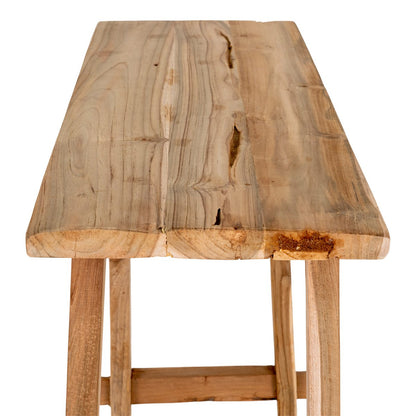 Girona Console Table - Teak Wood, Natural - 90x30x80 cm