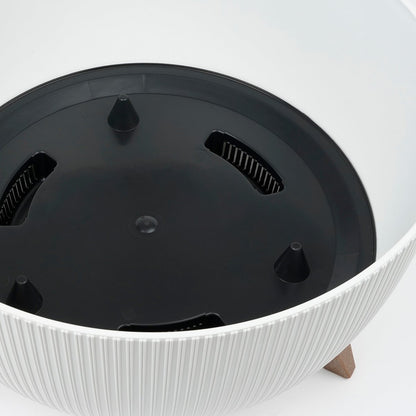 Doppio Flower Pot on Legs - H20.5 x Ø40 cm - Recycled Plastic - FSC Mix - White