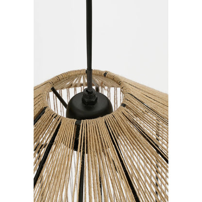 Lampe à suspension Elsa - H49 x Ø35 cm - Jute - Marron clair