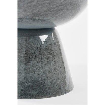 James Flower Pot on Stand - H28 x Ø22 cm - Metal - Gray