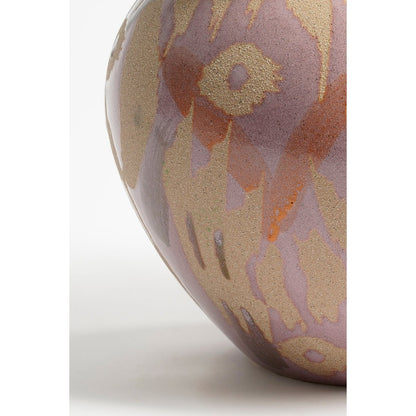 Javi Vase - H28 x Ø28 cm - Ceramic - Pink, Beige
