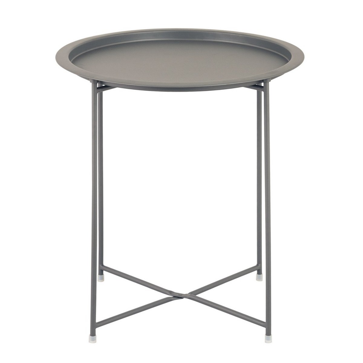 Bijzettafel met opbergruimte – Ø 47 cm | In verschillende kleuren | Voor binnen en buiten