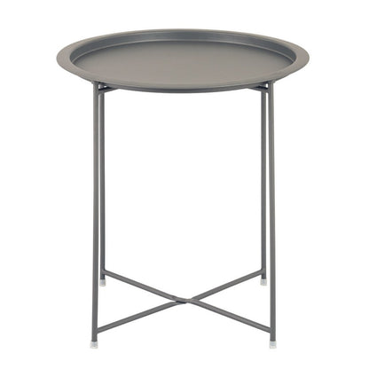 Bijzettafel met opbergruimte – Ø 47 cm | In verschillende kleuren | Voor binnen en buiten
