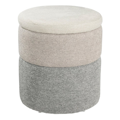 Pouf de rangement - H45 x Ø40 cm - Gris