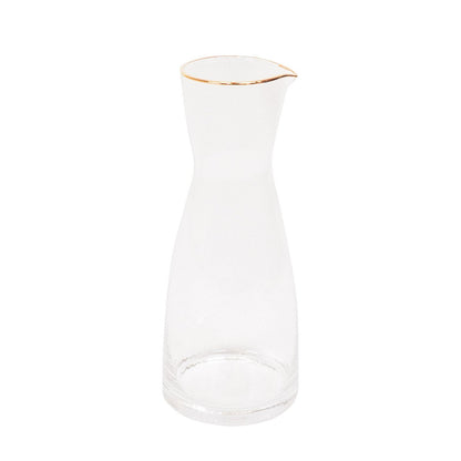 Water jug ​​- Glass - Clear/Gold - 10.5x10.5x24.5cm