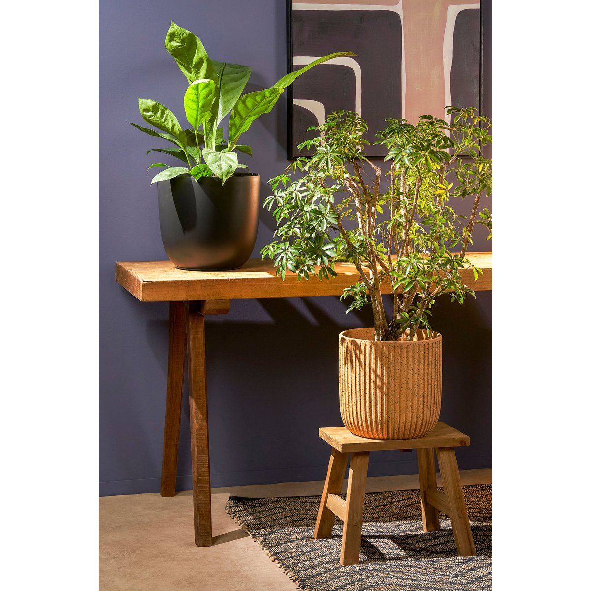 Bold Houten Krukje - Gerecycled Hout - Bruin |woon-meubel.nl