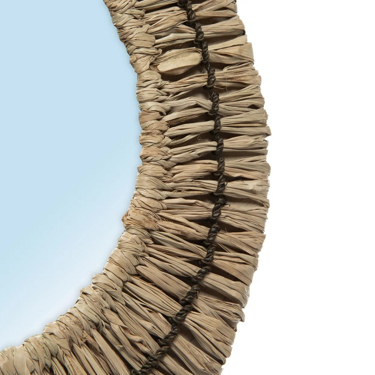 Handgemaakte Raffia Wandspiegel | woon-meubel.nl