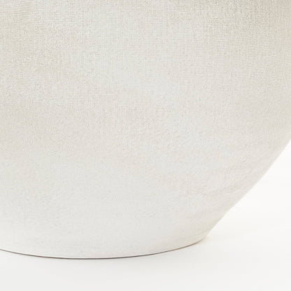 Cache-pot Douro - H25 x Ø 29 cm - Terre cuite - Blanc cassé
