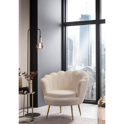 Chair shell with Bouclé fabric