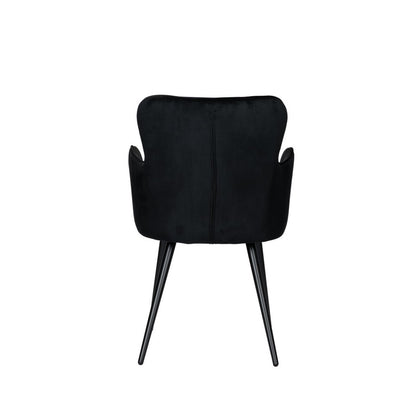 Fauteuil à oreilles noir (lot de 2)