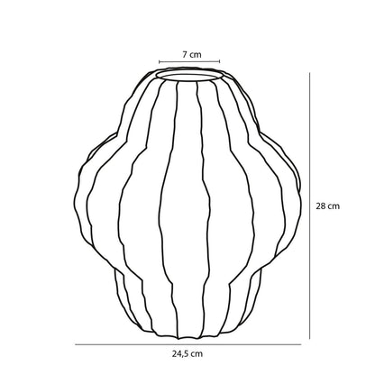 Altea Vase - H28 x Ø25 cm - Ceramic - Bronze
