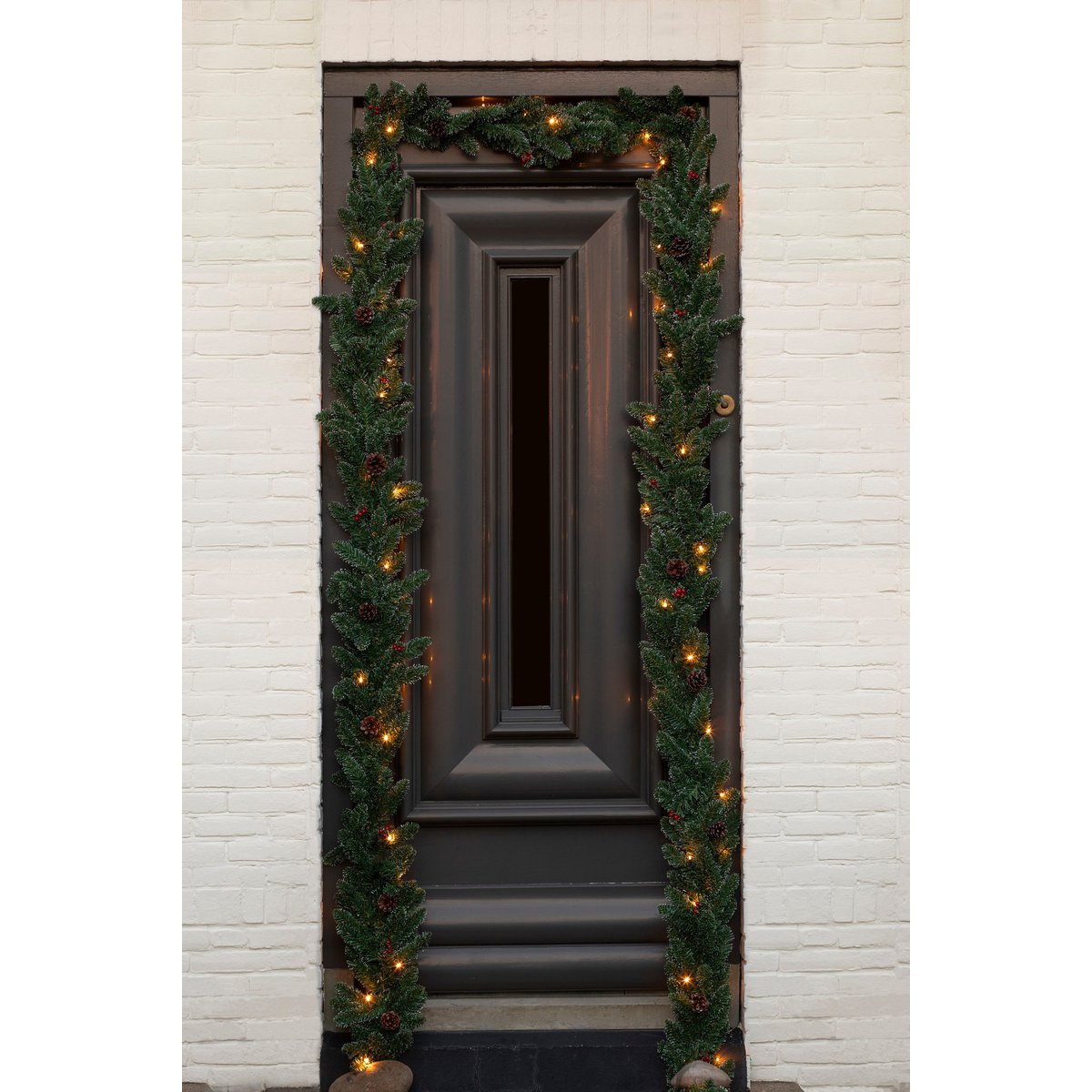 Creston Guirlande met Decoratie en Verlichting - L270 cm - Groen