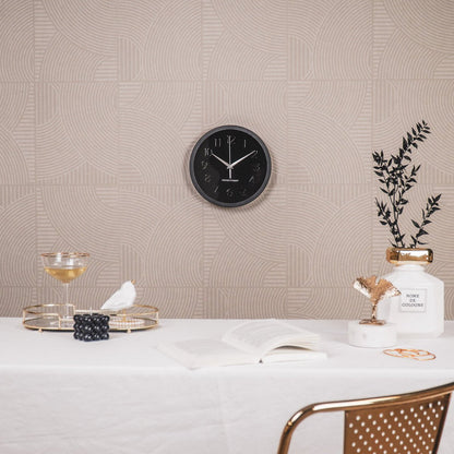 Wandklok – Rond – Metaal & Glas – Zwart – 25 cm | woon-meubel.nl