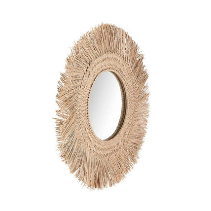 De Rotan Spiegel - Naturel - M| woon-meubel.nl