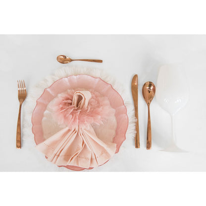 Set van 6 Koperen Dessertlepels | Luxe Koffielepels | woon-meubel.nl