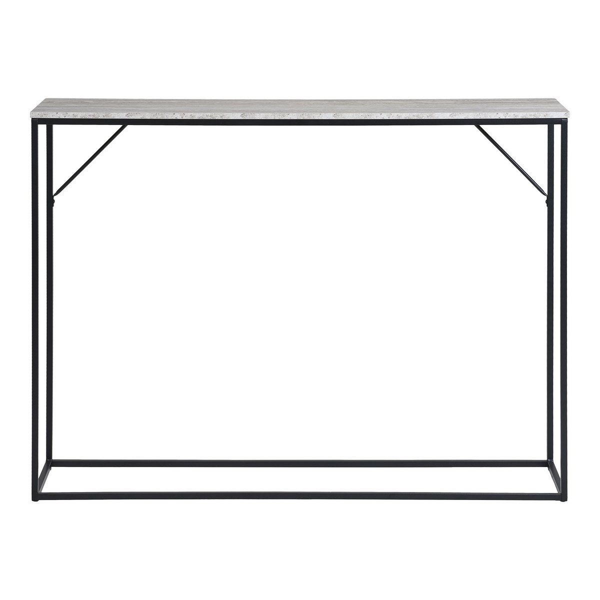 Console Vita - aspect travertin, noire, 110x26x80cm