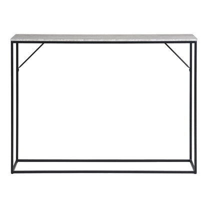 Console Vita - aspect travertin, noire, 110x26x80cm