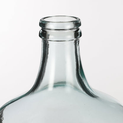Diego Fles Vase - H42 x Ø27 cm - Recycled Glass - Transparent