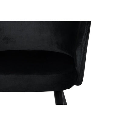 Fauteuil à oreilles noir (lot de 2)