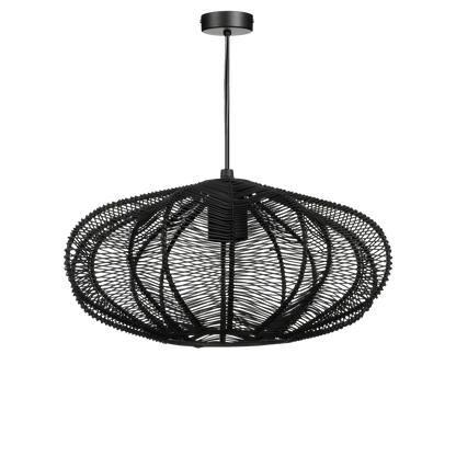 Kanti Pendant Lamp - H17 x Ø31 cm - Metal - Black