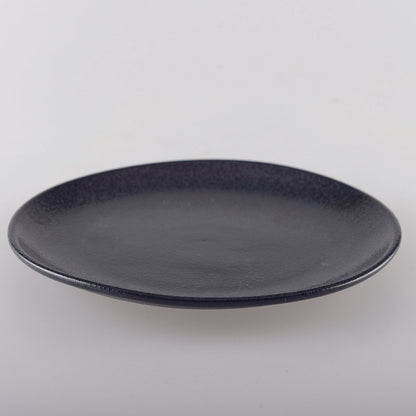 Zwarte Porseleinen Platte Plaat Ø26,9 cm met Glans |woon-meubel.nl