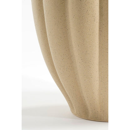 Vase Fiore - L15 x l15 x H40 cm - Céramique - Beige